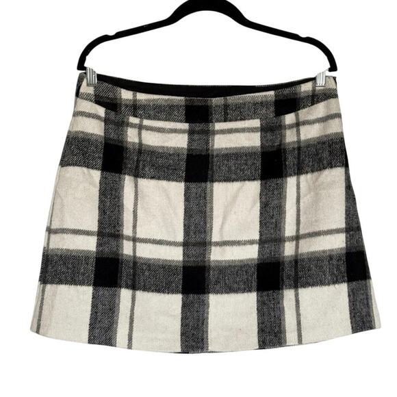 Lulus Mad for Plaid Black and White Plaid Mini Skirt Size XL - Picture 4 of 8